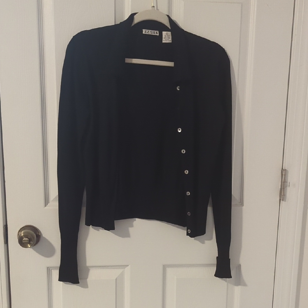 ZZ SILK Black Women's Cardigan